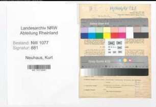 Entnazifizierung Kurt Neuhaus , geb. 05.06.1912 (Polizist)