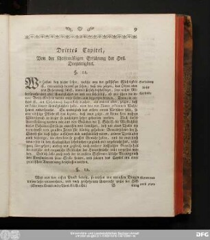 Drittes Capitel, Von der schriftmäßigen Erklärung der Heil. Dreyeinigkeit.