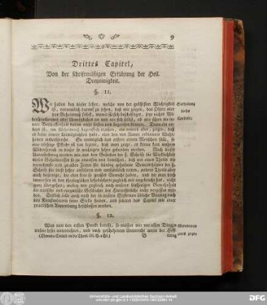 Drittes Capitel, Von der schriftmäßigen Erklärung der Heil. Dreyeinigkeit.