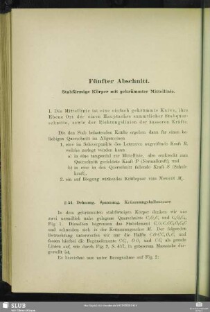 Fünfter Abschnitt. Stabförmige Körper mit gekrümmter Mittellinie.