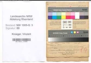 Entnazifizierung Vinzent Kroeger , geb. 06.07.1895 (Fahrsteiger)