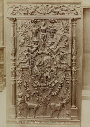 Musée de Cluny. Panneau de chaire du XVI.e siècle.