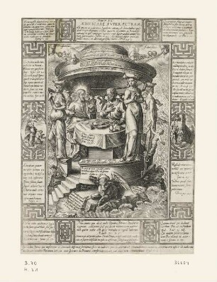 Aedificare super Petram, Blatt 8 der Folge "Allegorie des christlichen Glaubens"