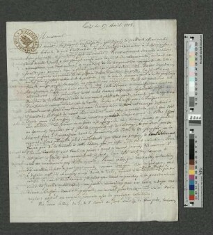 Brief an Charles de Villers