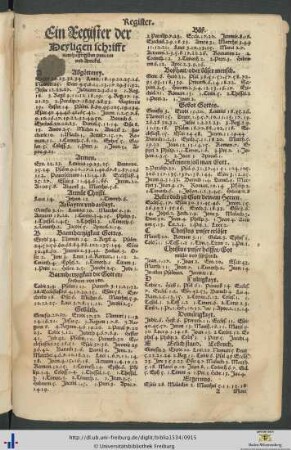 Ein Register der Heyligen schrifft