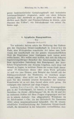 4. Ägyptische Hausgrundrisse