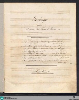 8 Partsongs - Don Mus.Ms. 2751 : Coro