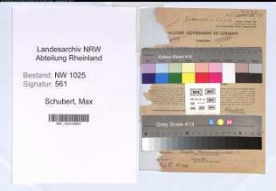 Entnazifizierung Max Schubert , geb. 29.08.1890 (Lehrer)