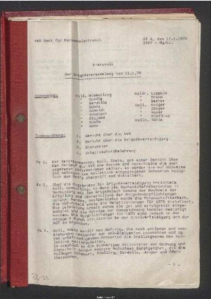 Brigadebuch des Kollektivs 'Fototron' des WF, 1978, Teil 1/2 (Fortsetzung s. BB-09_2)