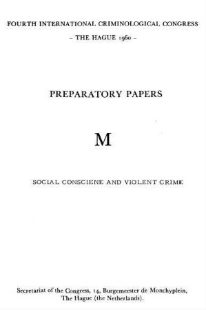 Social conscience and violent crime