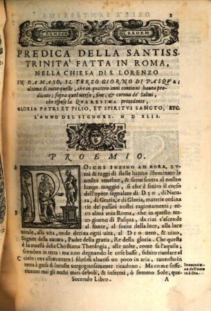 I Tre Libri Delle Prediche, 2. Il Secondo Libro Delle Prediche