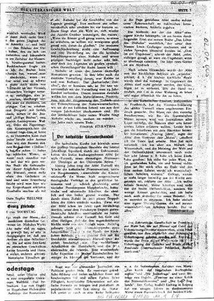 Essad Beys Artikel in der Zeitschrift Die literarische Welt 1930