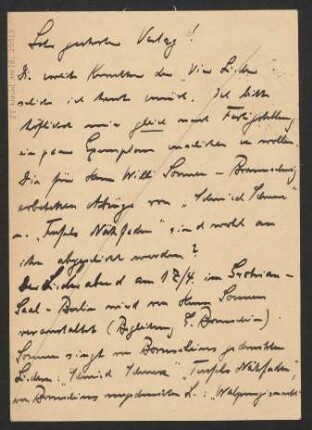 Brief an B. Schott's Söhne : 31.03.1926