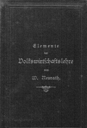 Elemente der Volkswirtschaftslehre