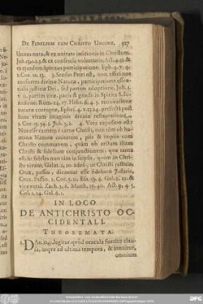 In Loco De Antichristo Occidentali. Theoremata.