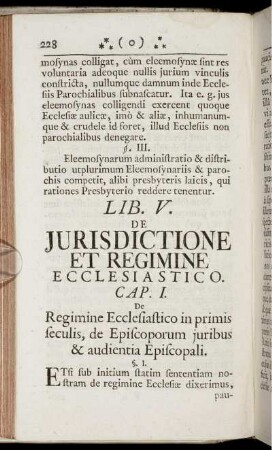 Lib V. De Jurisdictione Et Regimine Ecclesiastico.
