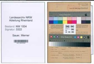 Entnazifizierung Werner Sauer , geb. 20.09.1918 (Verw.Angestellter)