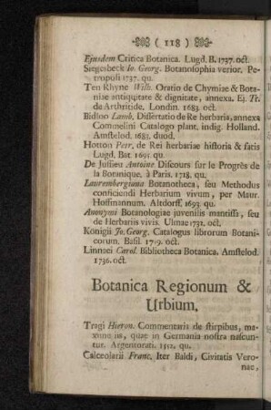 Botanica Regionum & Urbium.