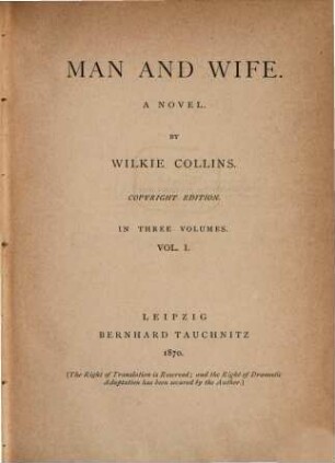 Man and wife : a novel, 1