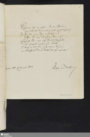 Bl. 279-280. Nostitz und Jänckendorf, Gottlob A. E. von