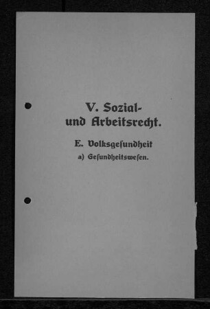 E. Volksgesundheit