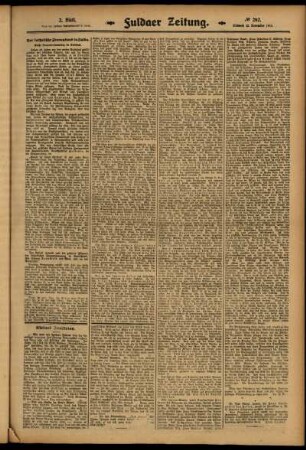 Zweite Ausgabe vom Mittwoch, den 12. November 1913.