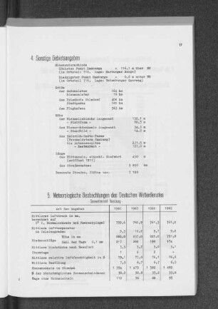 5. Meteorologische Beobachtungen des Deutschen Wetterdienstes - Seewetteramt Hamburg -
