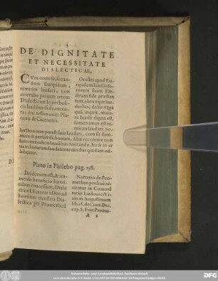 De Dignitate Et Necessitate Dialecticae.