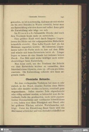 Chemische Retusche