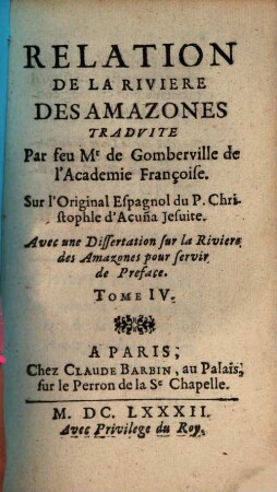 Relation de la rivière des Amazones, 4