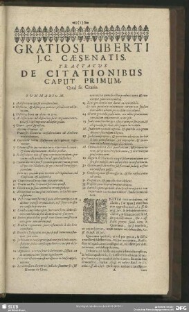 Caput Primum. Quid sit Citatio