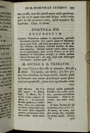 Epistola XVI - Epistola XX