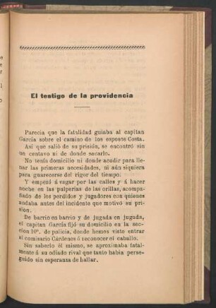 El testigo de la providencia