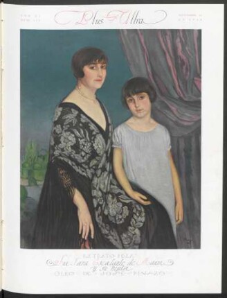 Retrato de la Sra Sara Escalante de Maura y su hijita