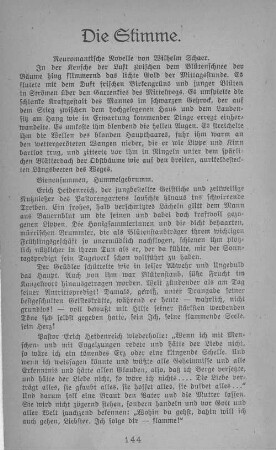 Die Stimme.