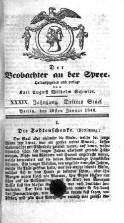 3. Stueck, 20. Januar 1840