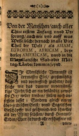 Verteutschter Milius von Ursprung aller Thiere