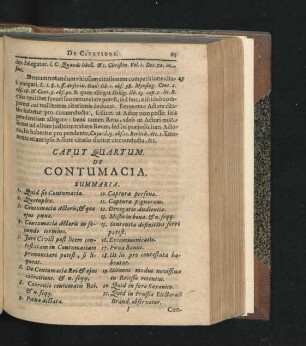 Caput Quartum. De Contumacia.