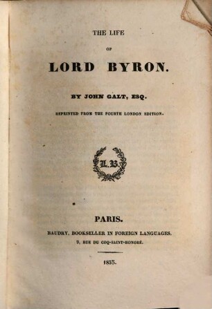 The Life of Lord Byron
