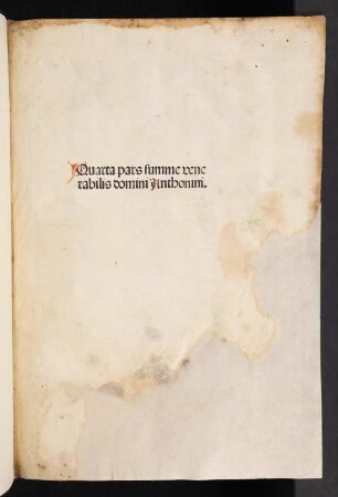 4: Summa theologica : P. 1 - 4. Mit Tabula von Johannes Molitoris