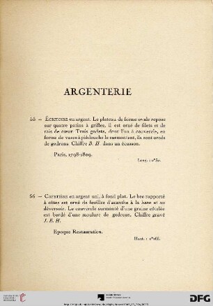 Argenterie (Nr.55-81)