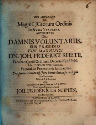 De damnis voluntariis