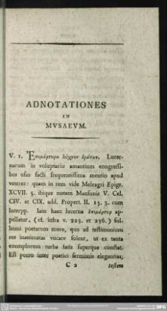 Adnotationes In Musaeum