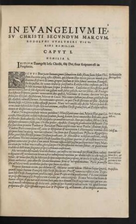 In Evangelium Iesu Christi Secundum Marcum, Rodolphi Gualtheri Tigurini Homiliae.