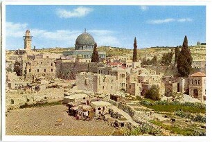 Jerusalem. Blick auf den Tempelplatz von Südwest
