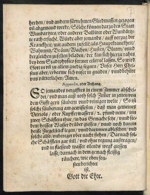 Appendix, oder Anhang.