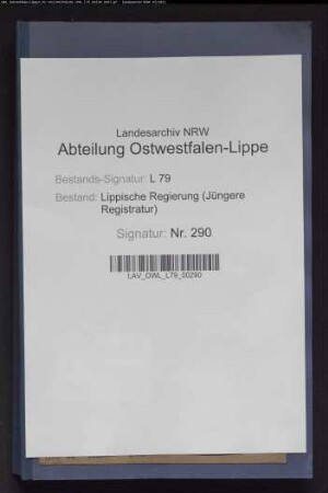 Rekurse in Ablösungssachen: Amt Detmold