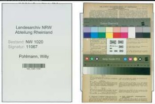 Entnazifizierung Willy Pohlmann , geb. 10.06.1895 (Justizobersekretaer)