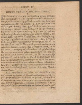 Caput III. De Illis , Qui Iniuriam Committunt Realem.