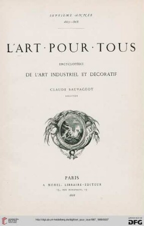 7: L' art pour tous: encyclopédie de l'art industriel et décoratif